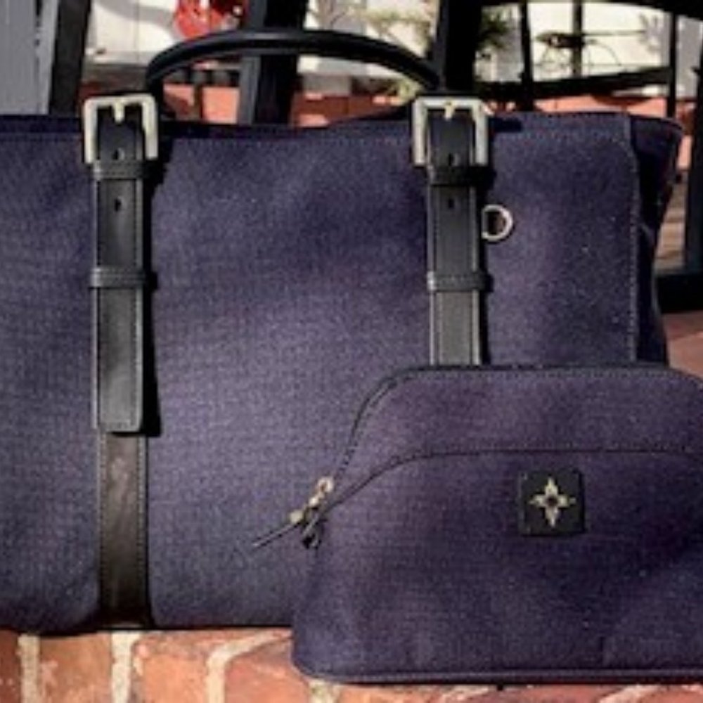 India Hicks Navy Duchess of Windsor Bag